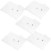 SEWACC 5Pcs Transparent File Bags for Students Lightweight Document Organizers Material Portable Storage Pockets for Receipts Invoices and Documents for Office