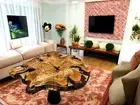 12" Geode Clear Epoxy Resin Coffee Table End Table for Modern Home Interior Deco