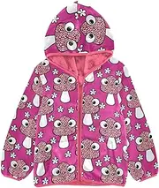 [Caihoyu] Girls Sherpa Lined Zip Up Jacket Toddler Outerwear