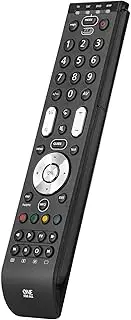 One For All Essence 4 Universal Remote Control - Operates 4 Devices (TV Freeview Blu-ray and Audio) – Learning Feature - Works with All Brands - Black -URC7140