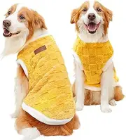 Dog Winter Jacket - Plush Dog Winter Coat - Thick Pet Cold Weather Clothes Warm Snow Jacket Accessories for Large Dogs, Cold Autumn and Winter Seasons