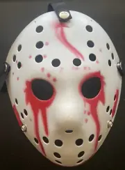Halloween-Hockey Mask-Jason Friday The 13th-White & Bloody Cosplay