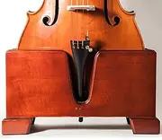 Paititi Premium Cello Burgundy Solid Wood Stand Velvet Plush Cushions 4/4 Full Size