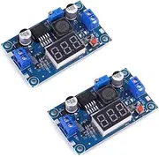 Rakstore 2pcs LM2596 DC-DC Step Down Converter Voltage Regulator LED Display Voltmeter 4.0~40V to 1.3-37V Buck Adapter Adjustable Power Supply