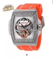 Invicta Watch S1 Rally Diablo Automatic Crystal Men , White, Orange (43422)