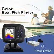 FF918-CWLS 3.5" LCD Boat Fish Finder Wireless Sonar Fish Finder 300M/984.3FT