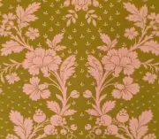 OSBORNE & LITTLE/LORCA Pavillon floral printed cotton green Italy new remnant