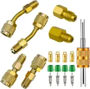R410A Adapter for Mini Split System,5/16 Female SAE to 1/4 Male Flare,1/2’’ to 1