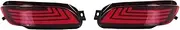 Car LED Rear Bumper Reflector Light Compatible For Lexus RX300 RX330 RX350 03-08 For Toyota Harrier 03-08 With Turn Signal Brake Light(Red cover)