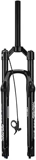Mountain Bike Suspension Fork 26 27.5 29 XC/AM Air Fork Travel 100mm Rebound Adjust 1-1/8'' Straight Bike Fork QR 9x100mm Disc Brake(Black Remote,29'')