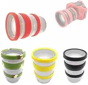 Lens Front Ring + Focus Ring + Zoom Ring Rubber Band Protector for DSLR Camera Silicon Case Anti-Slip 58 77mm Wristband Bracelet (Caliber : 58mm, Color : Red)