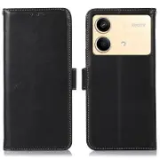 For Xiaomi Redmi Note 13R Pro 5G Genuine Cow Leather Case RFID Blocking Wallet Cover