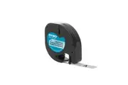 Dymo LetraTag Plastic Labels (Black Text on Clear Label)