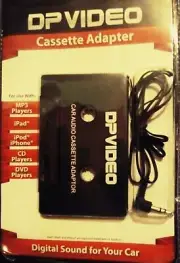 (DP VIDEO) CAR AUDIO CASSETTE ADAPTER DC10 USE WITH ANY IPAD, I POD, OR IPHONE