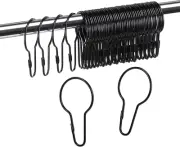 Metal Shower Curtain Hooks Hanging Clips Metal Curtain Rings Practical Reusable