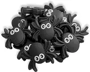 Black Spider Silicone Focal Beads Halloween 12pk Fall Characters Widow Beadable Pens DIY Bulk Pack Horror Freddy Molds 3 Witches Freshie Cardstock Hangers