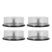 4 Pcs CD Storage Bin Dvd Box with Lid Binder Cleaner Disc for Player