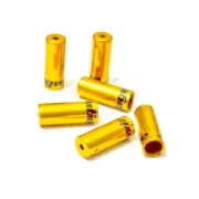gobike88 Jagwire Ferrule Sealed End Caps, 4mm, 6 pieces, Gold, E67