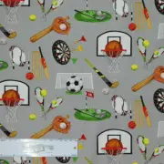 Patchwork Quilting Sewing Fabric SPORTS DAY 50x55cm FQ New Material