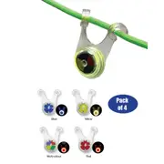 4PK Camp Pro Guy Rope Warning Light/Hanging Hiking/Camping Tent Signal Torch