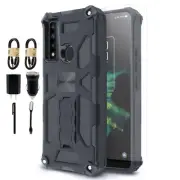 Pack+For TCL 20XE 20 XE Hybrid Magnetic Kickstand Phone Case Cover w/ Glass