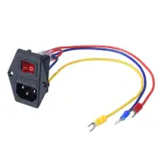 BIQU 15A 250V Rocker Switch Power Socket Inlet Module Plug 5A Fuse Switch wit...