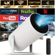 5G 4K Smart Projector 1080p LED WiFi Bluetooth HDMI USB Mini Office Home Theater