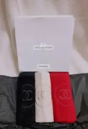 Chanel Beaute 3pcs Towel Set GWP with Box, Ribbon, and Greeting Card