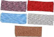 [Kisangel] 5pcs Sports Headbands: Non Slip Hair Bands for Workout Yoga Sports Exercise Sweatbands Summer Accessories Elastic Bands for Running Hiking