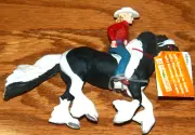 AUDREY ON STREAMING LIGHT Horse Rider Figurine Safari Ltd Toy Winners Circle NEW