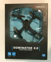 Radio Shack Dominator 2.0 Quadcopter 2.4GHz 4CH 6 Axis LED Eyes RC Drone
