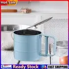 Hand Crank Flour Sifter Fine Mesh Flour Sieve Sugar Powder Sieve Cup for Baking