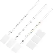 ARTIBETTER 3 Sets Beaded Lanyard with Retractable Id Badge Holder Stylish Teacher Lanyard Necklace for Id Cards Keys Items Lightweight Convenient Accessory for Staff Students