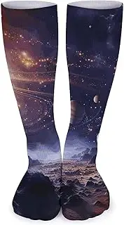 [GHBNK] Bohemian Elephant Pattern Crew Athletic Socks Soft Breathable Socks Winter Warm Stockings for Women Men