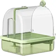 jamgeery Bird Cage Bath, Automatic Bird Bath, Automatic Chew-Proof Bathtub 2 Modes Playground Stand For Breeding Travel Show Outdoor Aviary