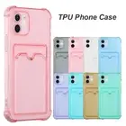 Clear Case For iPhone 14 13 12 Pro Max X Wallet Card Holder Shockproof TPU Cover