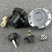 Ignition Switch for YZF R1 1998-2003 for YZF R6 1999-2005 Lock Full Vehicle Lock Motorcycle Ignition Switch Lock Key Gas Tank Cap Cover Motorcycle Ignition Switch Lock(Normal Key No Logo)