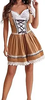 [Generic] Occasion Dresses for Women - Short Dresses for Women Elegant - Petite Maxi Dresses for Short Women Sparkly Oktoberfest Dress Costume Dress Party Dress Festival Costume Fashionable Traditional Dress