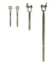 Stainless Steel G316 Balustrade Kit Swage/Jaw Turnbuckle Fork Saddles - 20 pack