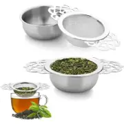 Stainless Steel Fine Mesh Tea Strainer Loose Leaf Tea Infuser Sieve with Cup