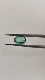 1.39 cts Zambian Emerald Oval Faceted Shape Untreated Gemstone