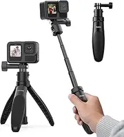 [TELESIN°] 40 CM Quick Release MINI Tripod Selfie Stick, Magnetic Quick Release Tripod Selfie Stick for GoPro Hero 13, 12, 11, 10, 9, 8, 7, 6, 5, 4, 3, 3+, DJI OSMO, Insta360, AKASO and Action Camera