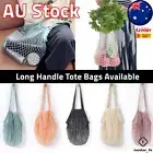 Net String Grocery Shopping Bags Cotton Mesh Eco Friendly Tote Produce AUS Made