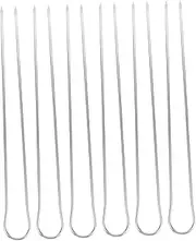 6Pcs Stainless Steel Skewers Set U Shaped Barbecue Metal Sticks for Chicken Wings Grilled Meat Reusable Grill Forks for Family Gatherings