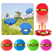 Flying Saucer Ball Dog Toy Deformation Magic Flying Saucer Pet Dog Toy w/ Light