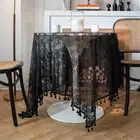 Rectangle Tablecloth Dining Kitchen Tassel Table Cloth Vintage Christmas Decor