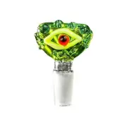 Green Frog Eye Glass Cone Piece for Glassware