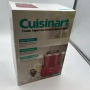 Cuisinart Frozen Yogurt Ice Cream & Sorbet Maker 1-1/2 Quart Ice-20REBWS