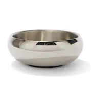 All Day Stainless Steel Double Wall Cat Bowl Silver 400mL