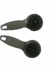 2 X Easy Hand Held Fish Scalers Plastic Teeth Tackle Special Offer Dark Green